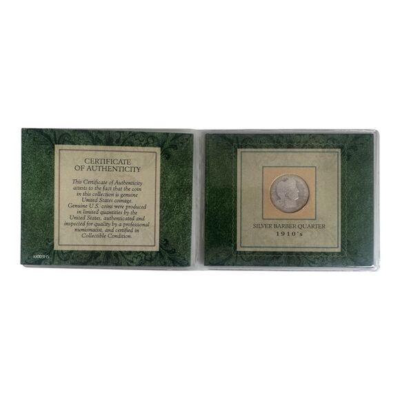 1910's Silver Barber Quarter Collectible Coin - Picture 4 of 4